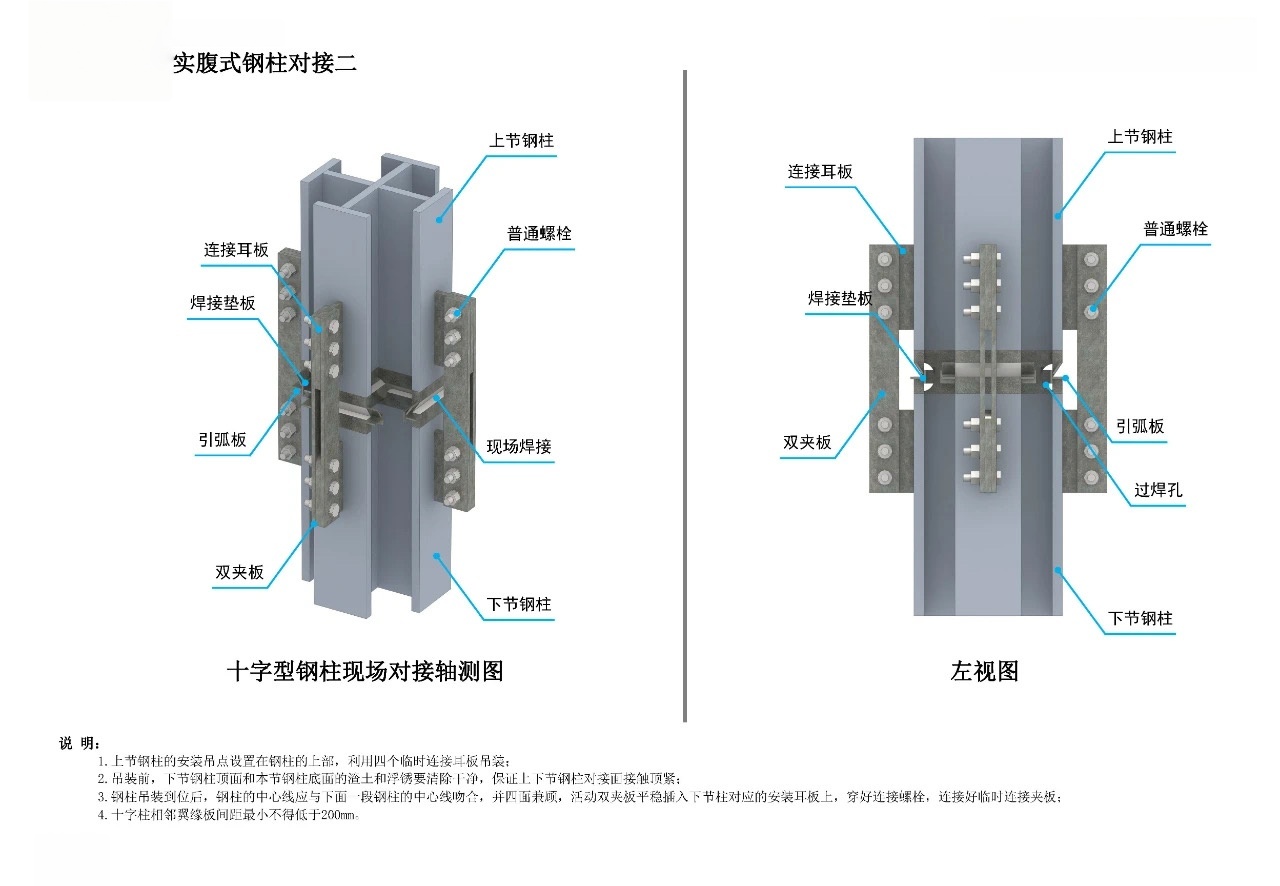 实腹式钢柱对接二