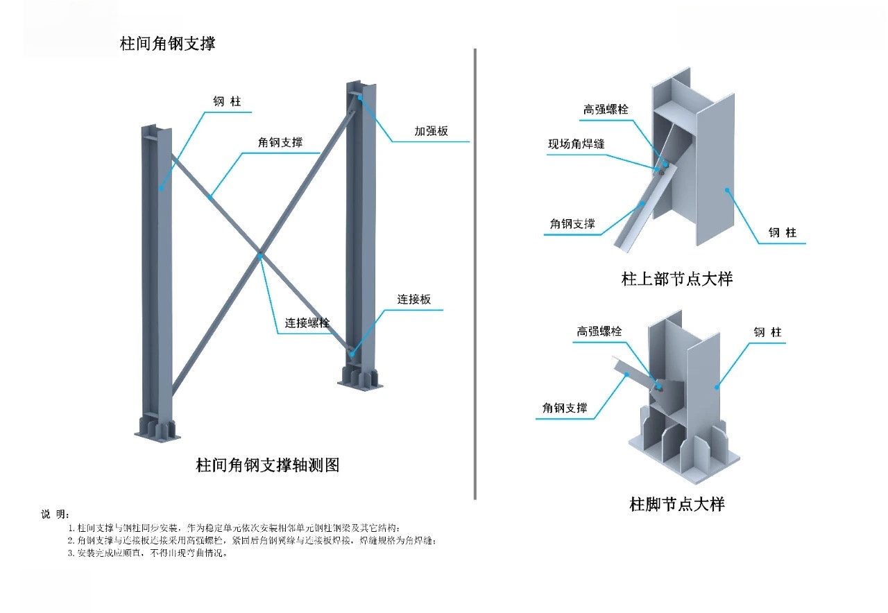 柱间角钢支撑